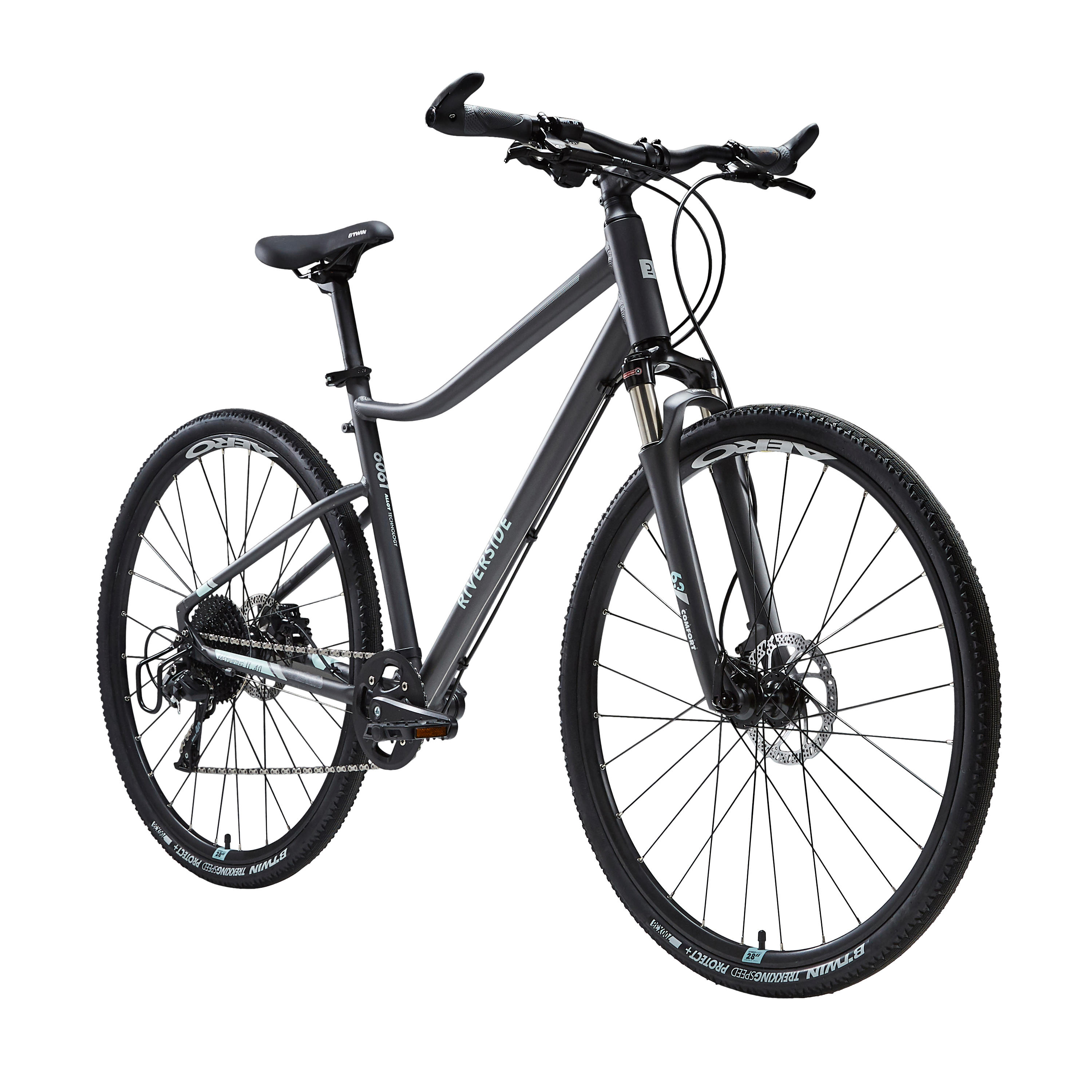 HYBRID BIKE RIVERSIDE 900 - GREY/Mint 11/15