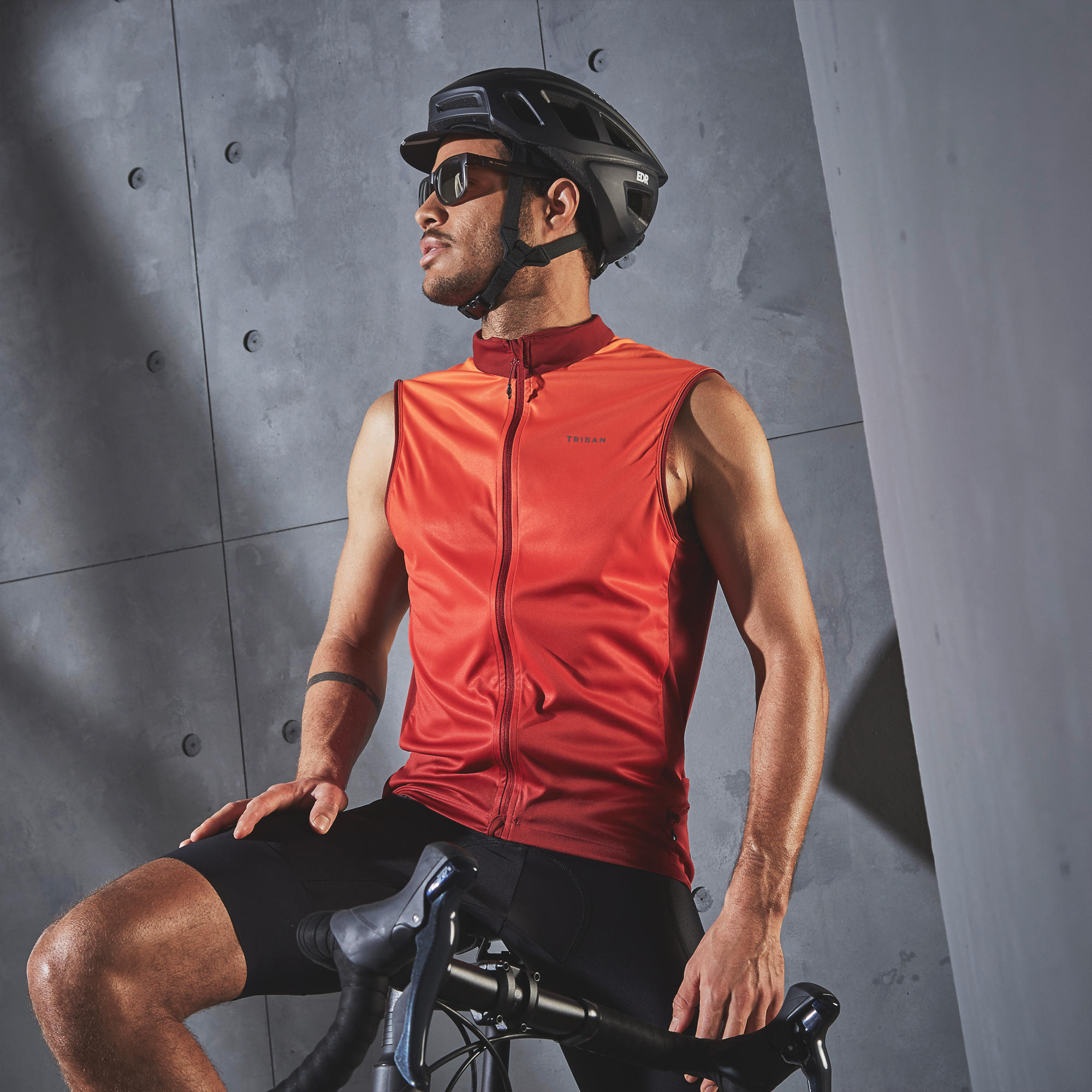 Sleeveless Road Cycling Jersey RC500 - Red