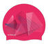 Swimming Cap Silicone Volume Print Line Pink