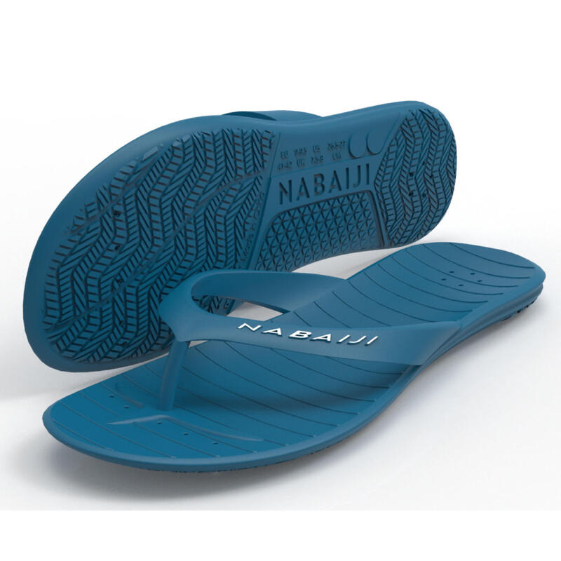 Teenslippers voor aan het zwembad voor dames Tonga 100 Basic blauw