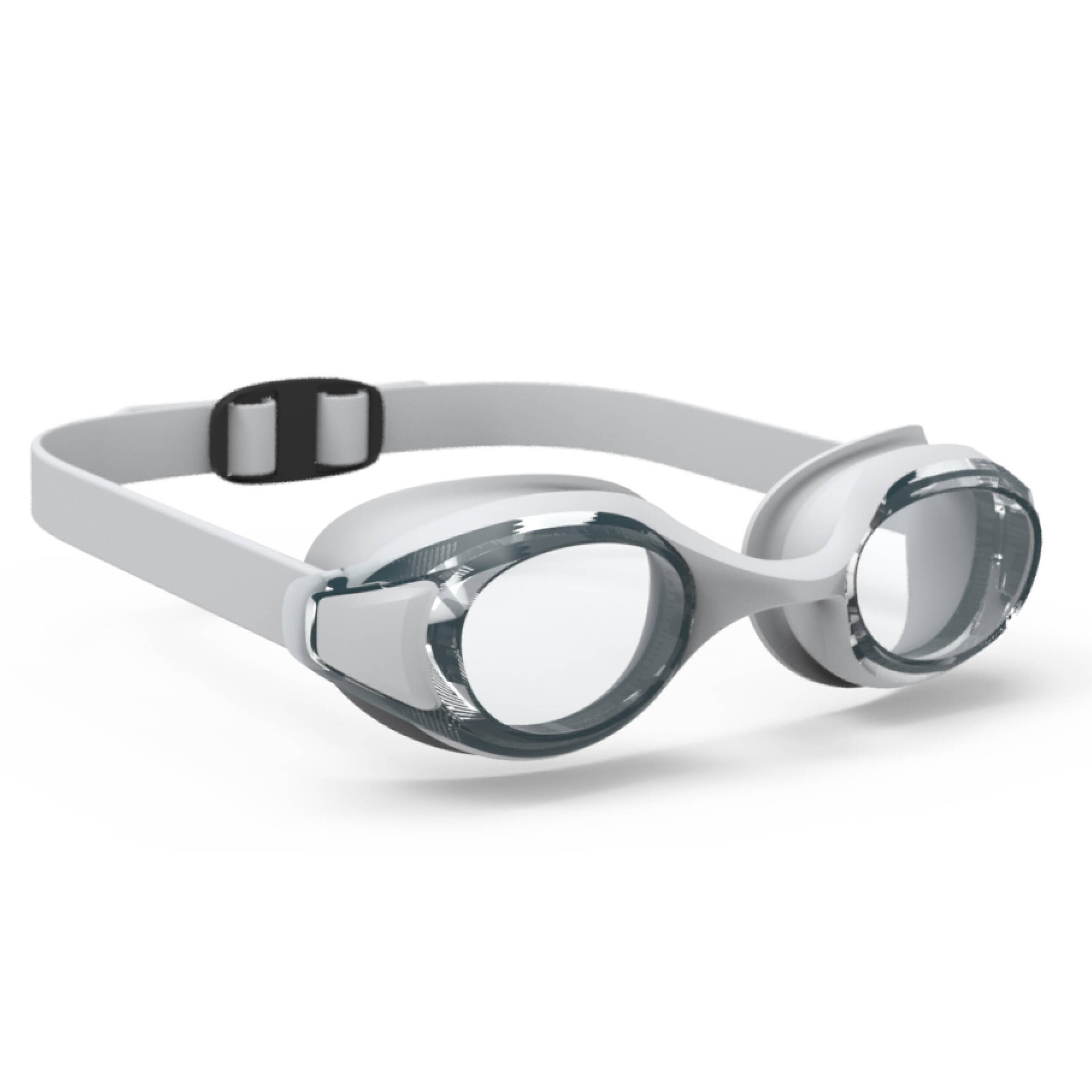 Adult Kids Swimming Goggles One Size With Strap Adjustment Clear Lenses Grey