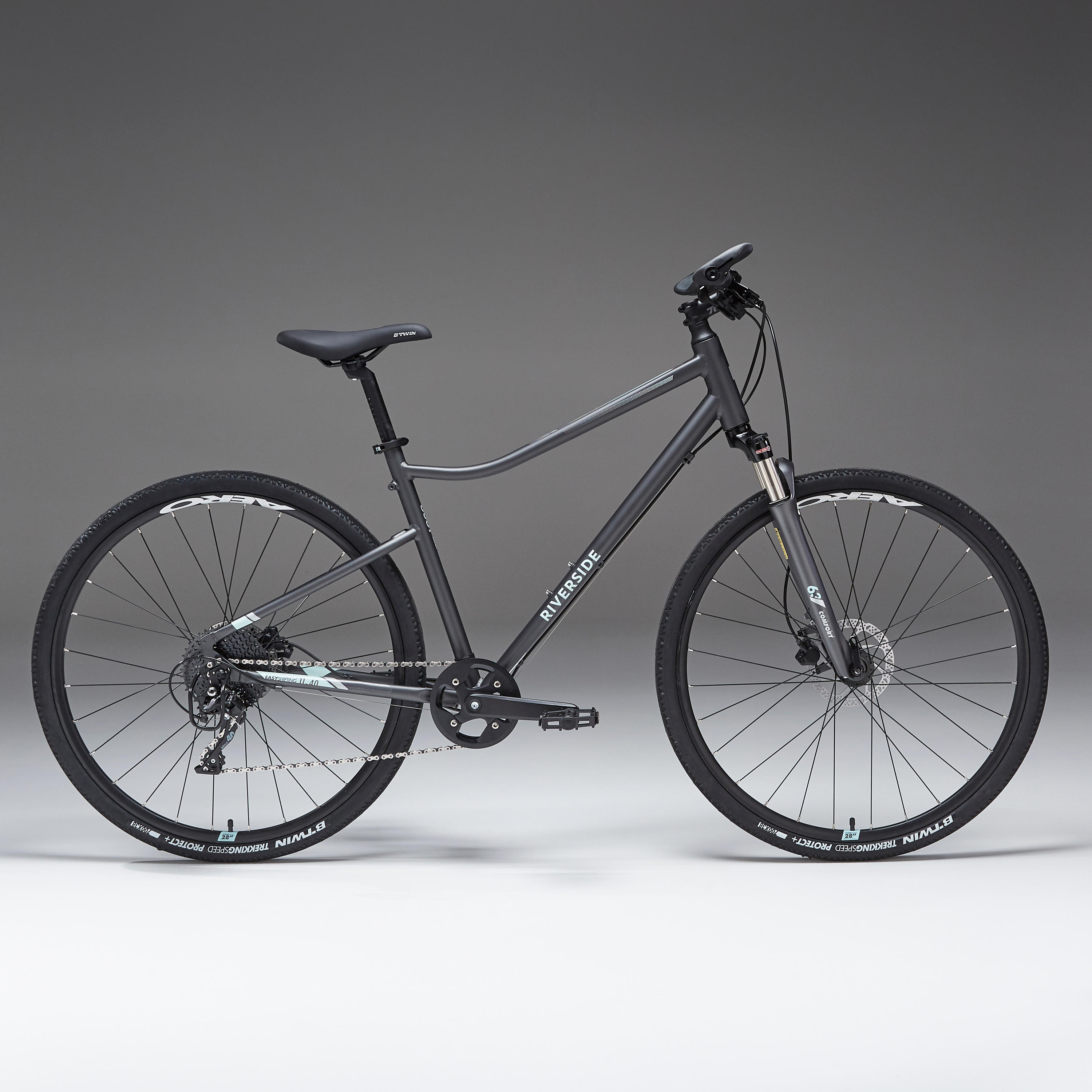 HYBRID BIKE RIVERSIDE 900 - GREY/Mint 7/15