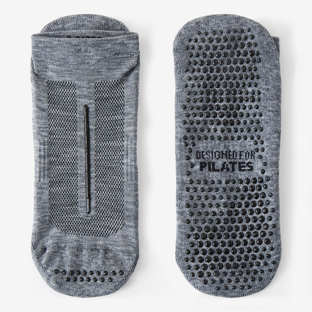 Non-Slip Low Synthetic Fitness Socks 900 - Grey