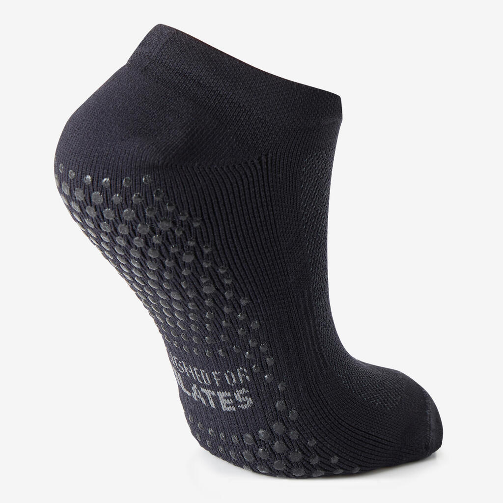 Chaussettes antidérapantes Fitness Femme - 500 Noir