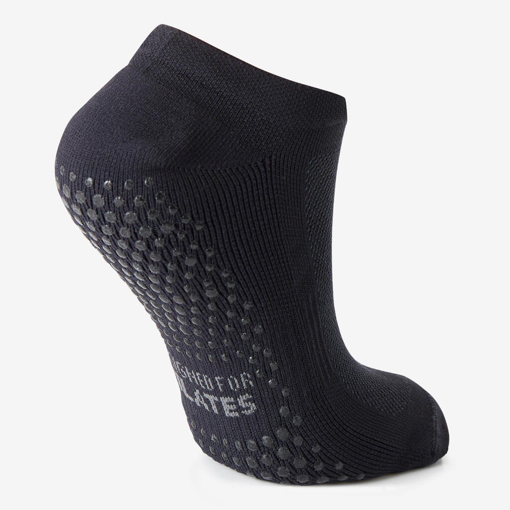 Non-Slip Low Synthetic Fitness Socks 900 - Black