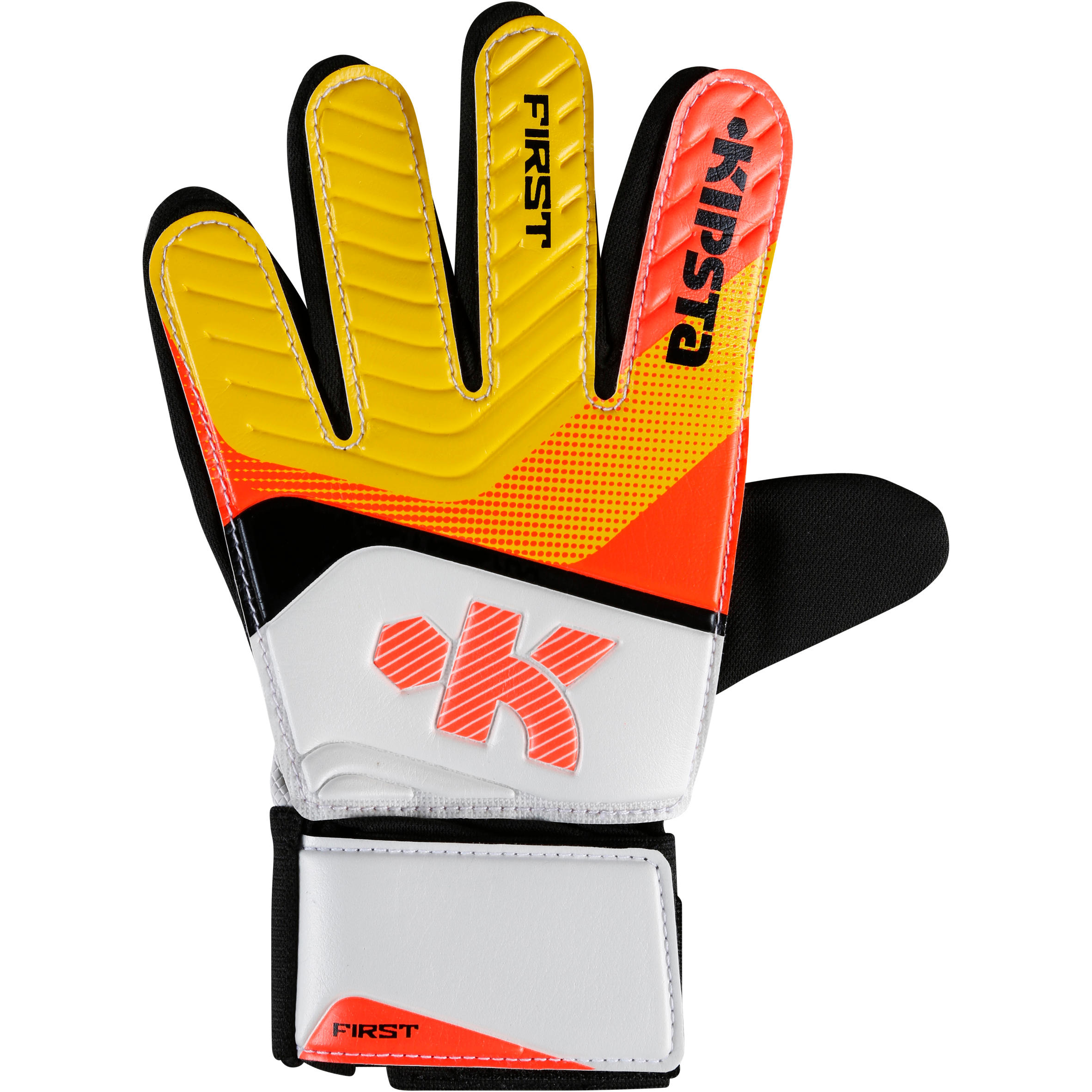 KIPSTA First Junior Goalkeeper Gloves - Red Yellow