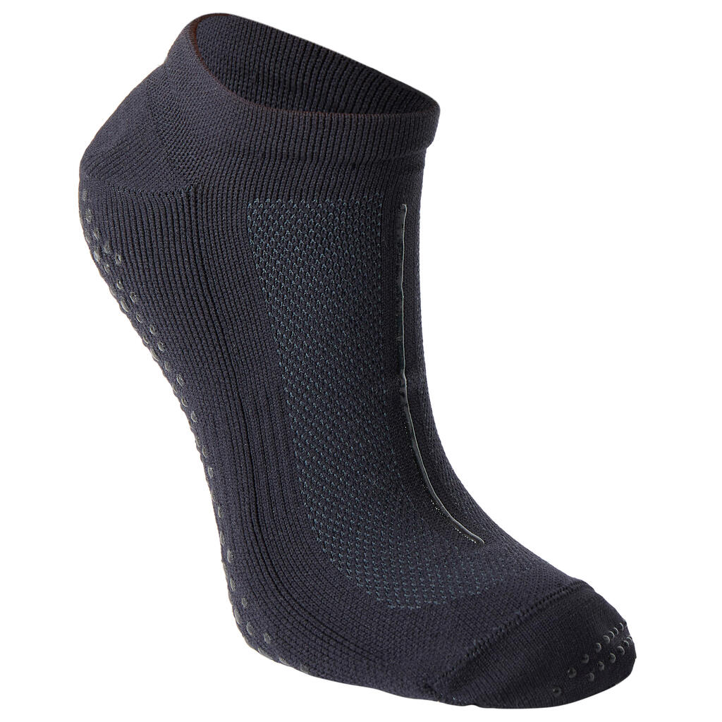 Non-Slip Low Synthetic Fitness Socks 900 - Black