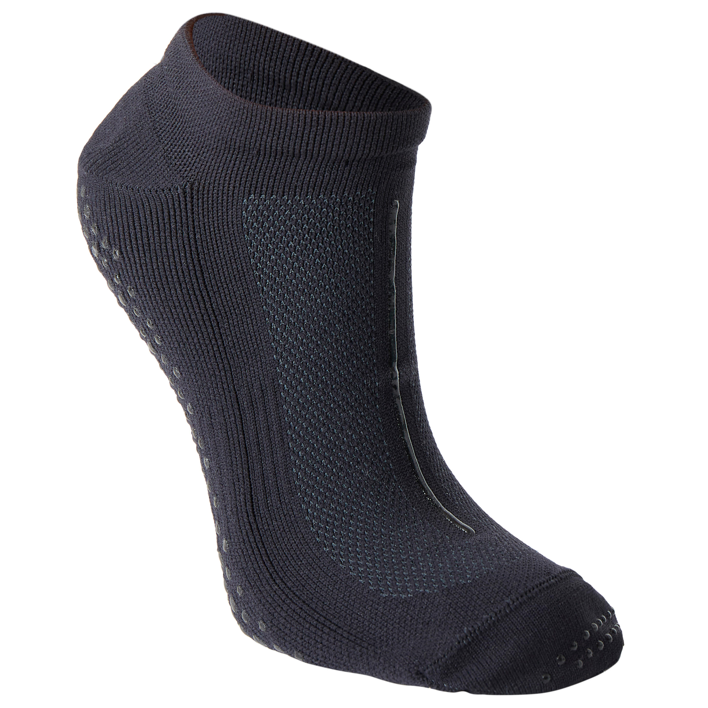 Calcetines Fitness 500 Mujer Negro Antideslizantes 3/7