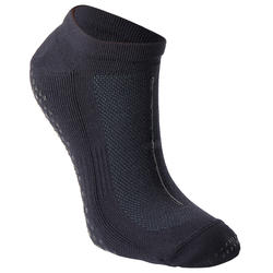 Calcetines antideslizantes Fitness transpirables negro