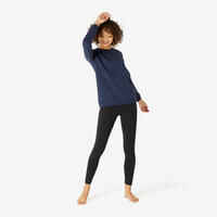 Women's Fitness Sweatshirt 100 - Navy Blue