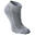 Lage antislip fitness sokken dames synthetisch 900 grijs