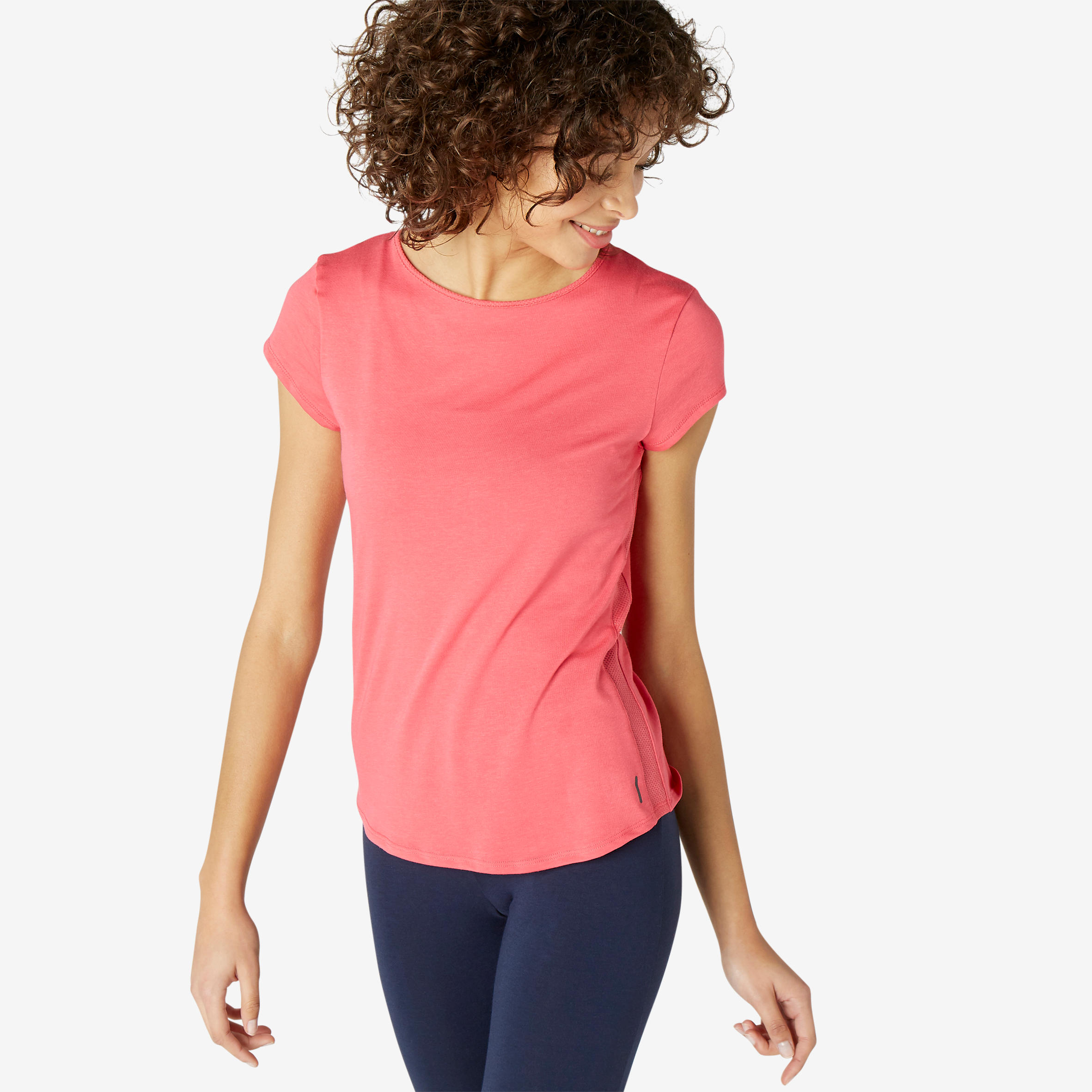 

Women's Gym T-Shirt Slim Fit 520 - Pink -  By NYAMBA | Decathlon