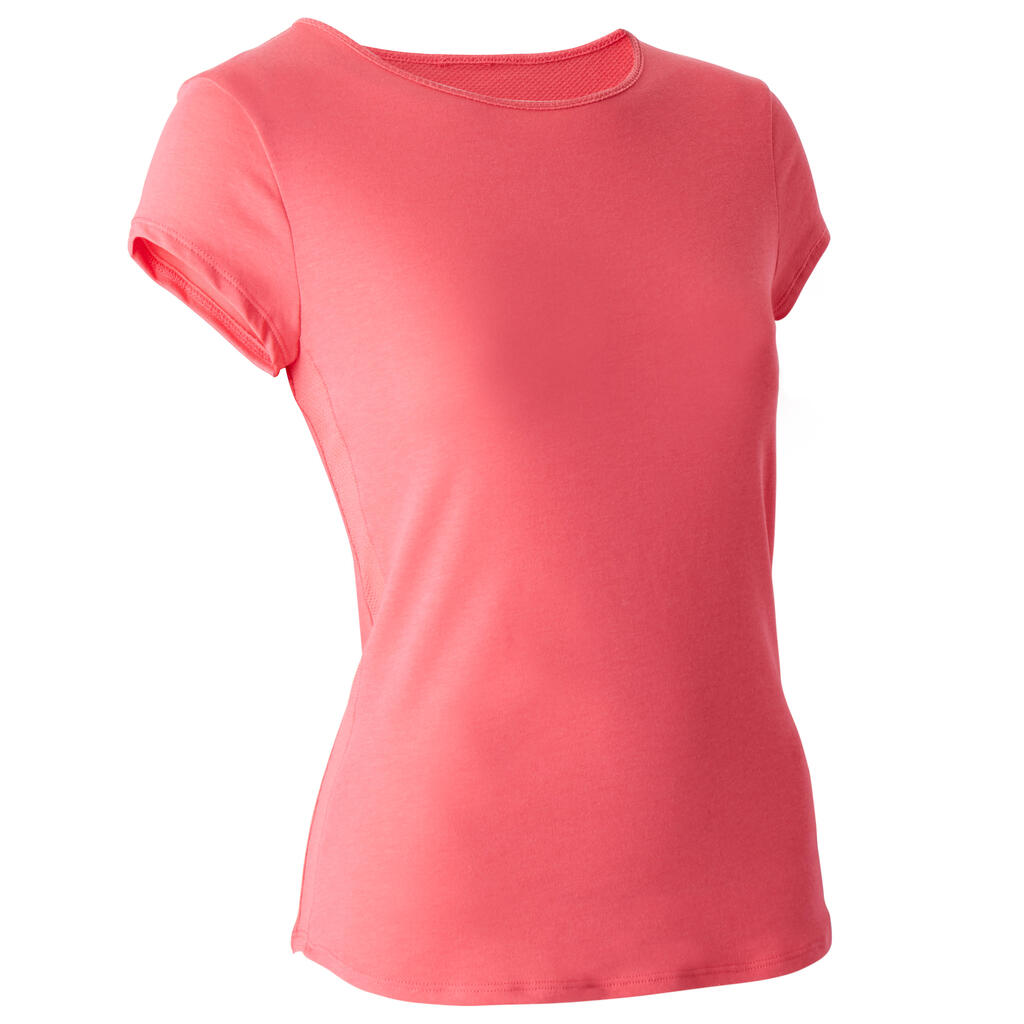 Women's Pilates & Gentle Gym Sport T-Shirt 520 - Pink