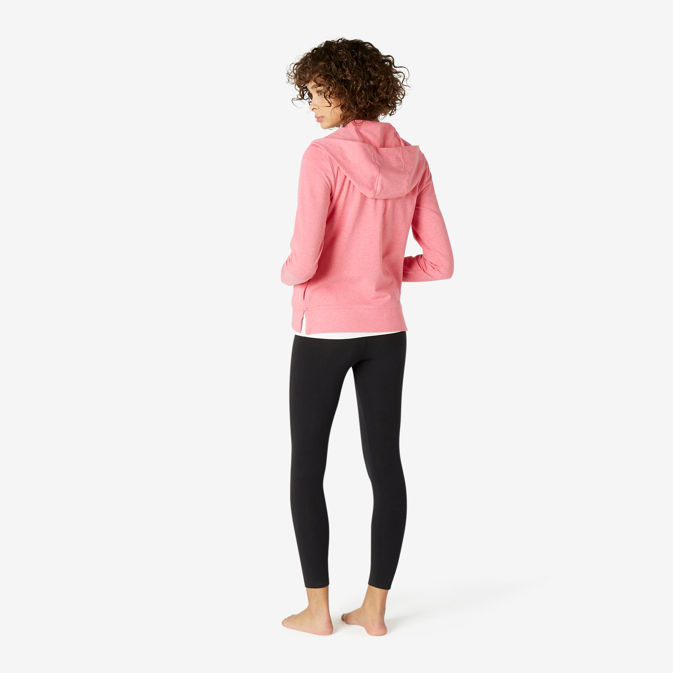 Women's Hooded Training Jacket 100 - Pink 3/6