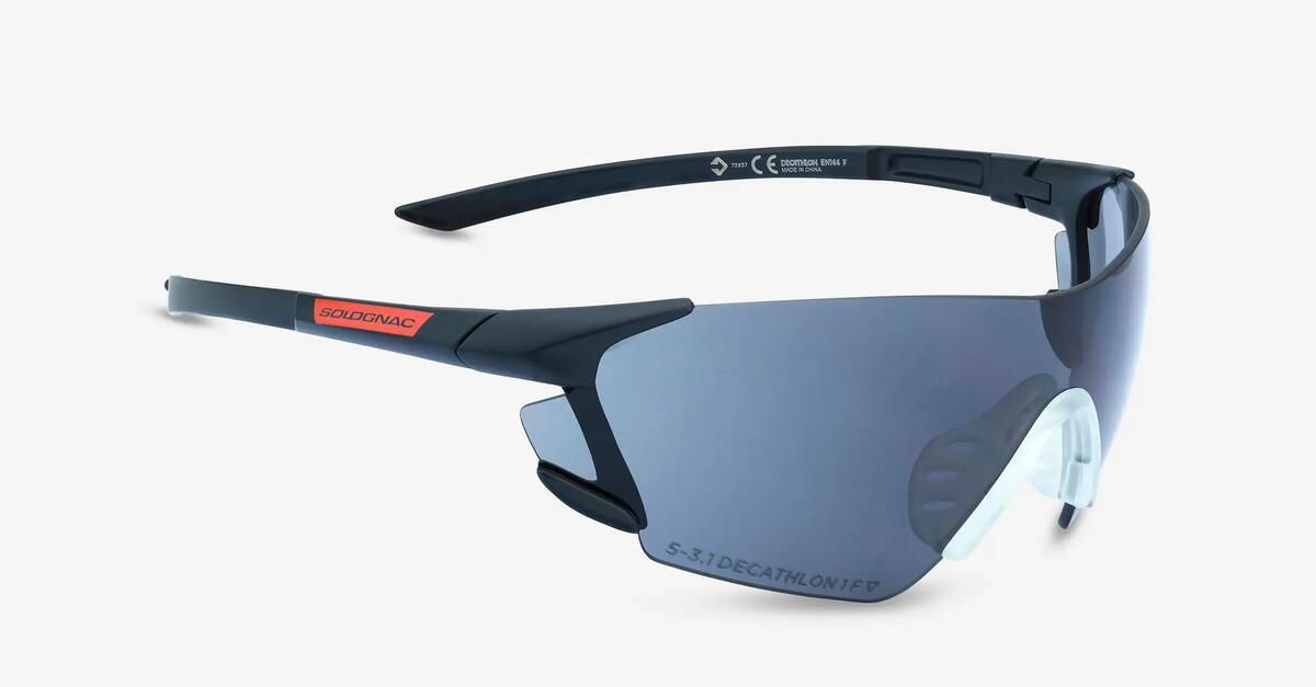 SOLOGNAC CLAY PIGEON SHOOTING GLASSES 100 CAT 3 Black