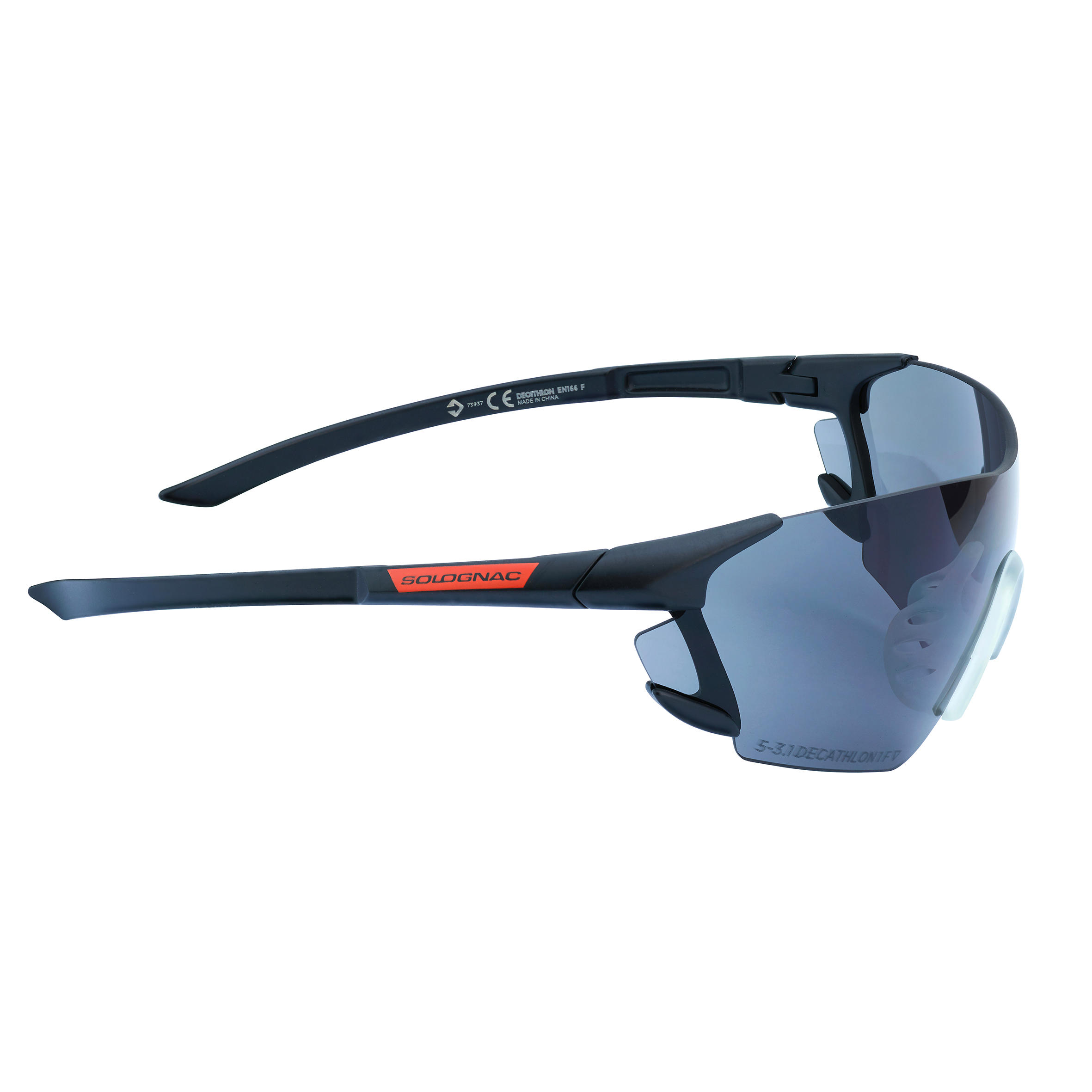 CLAY PIGEON SHOOTING PROTECTIVE GLASSES 100, STRONG SUNGLASS LENSES, CATEGORY 3 3/5