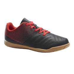 Chaussures de Futsal  enfant 100 noir rouge