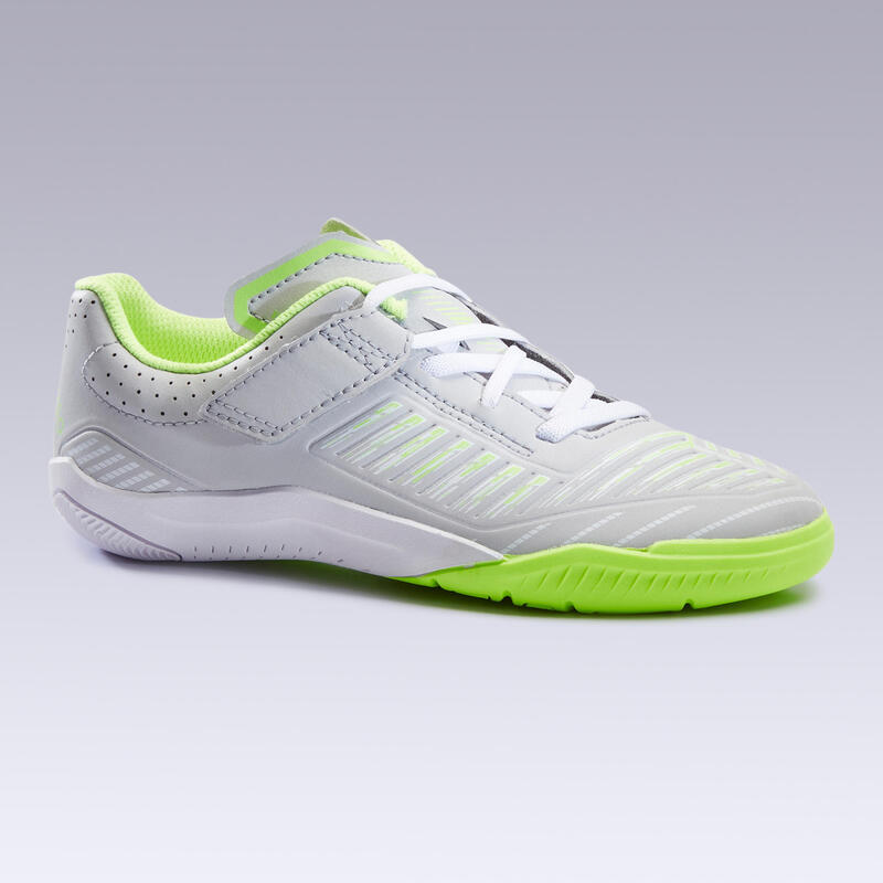 Chaussures de Futsal enfant GINKA 500 gris clair