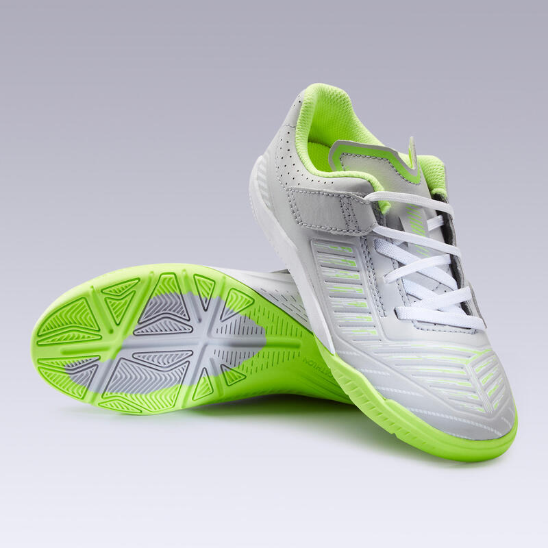 Kids' Futsal Shoes Ginka 500 - Light Grey