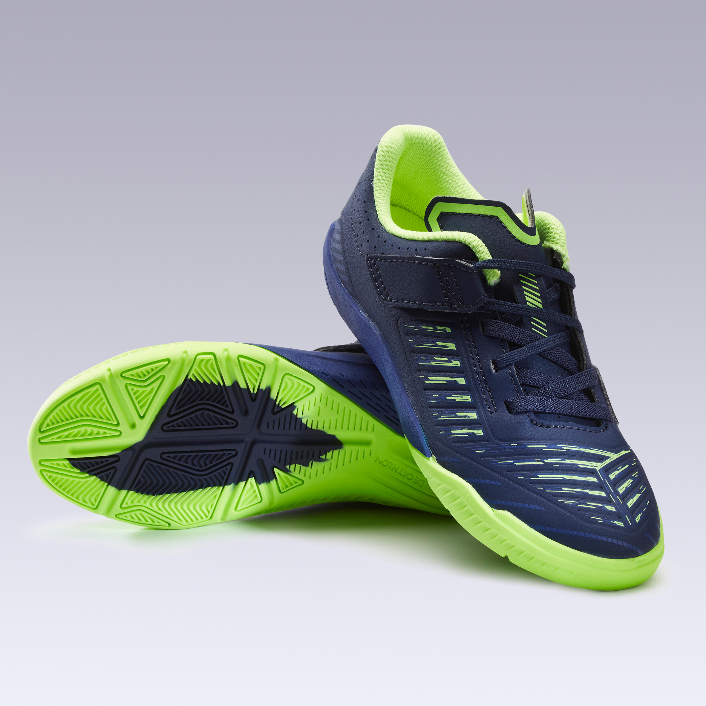 Kids Futsal Shoes Ginka 500 Dark Blue Decathlon