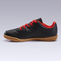 Chaussures de Futsal  enfant 100 noir rouge