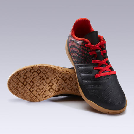Chaussures de Futsal enfant 100 noir rouge - Maroc