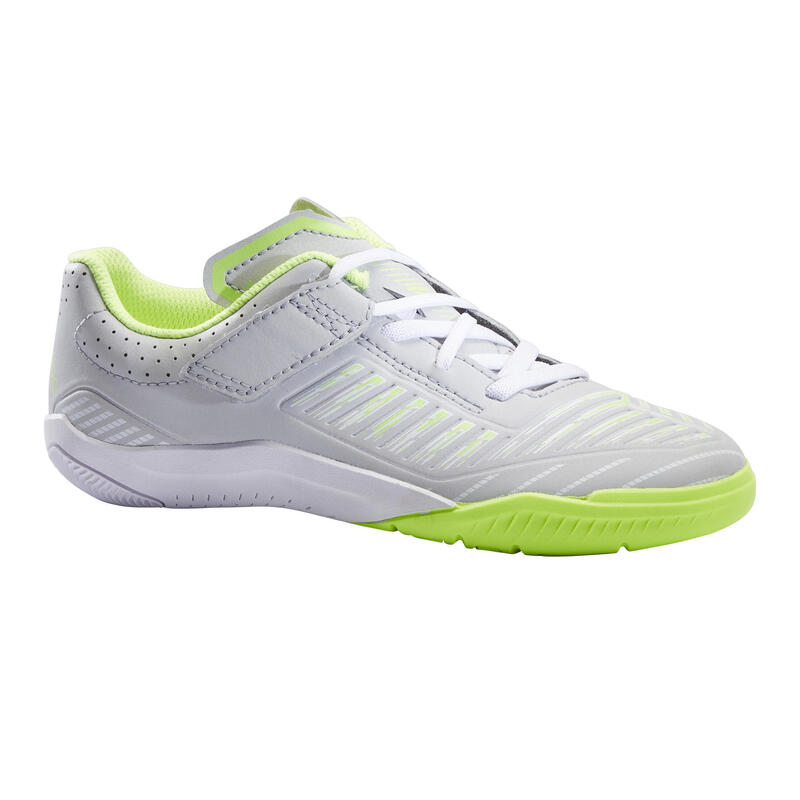 Chaussures de Futsal enfant GINKA 500 gris clair