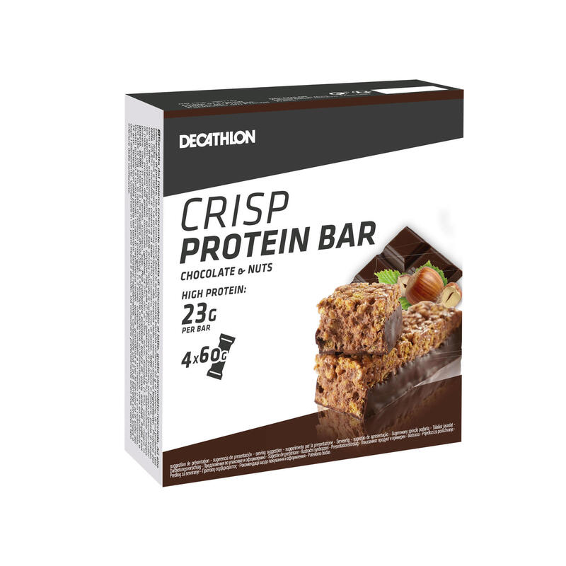 Baton proteinowy Crisp Protein Bar czekoladowo-orzechowy x4