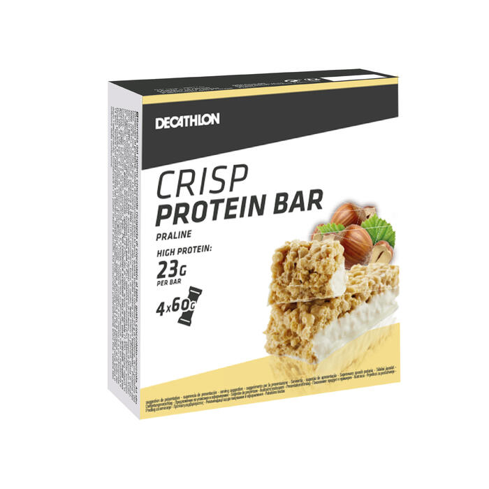 CRISP PROTEIN BAR Pralin X4 DOMYOS Decathlon
