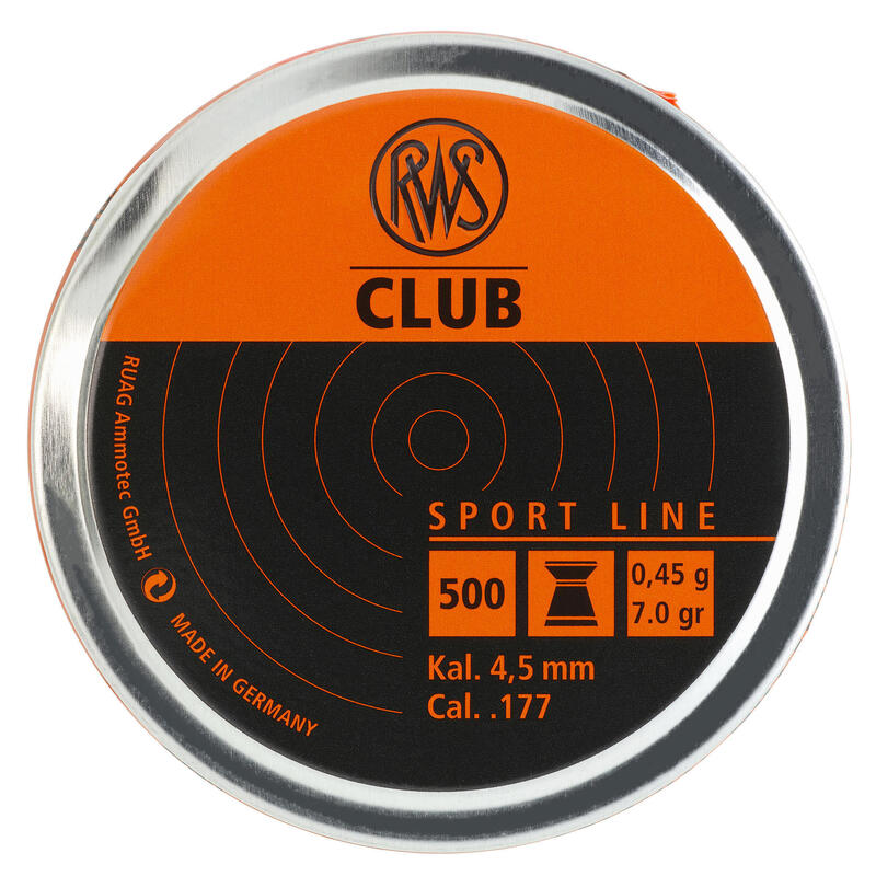 Luchtdrukkogeltjes CLUB RWS 4,5 mm 500 stuks