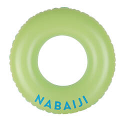 Inflatable swim ring 92 cm yellow blue large size with rapid-inflation valve