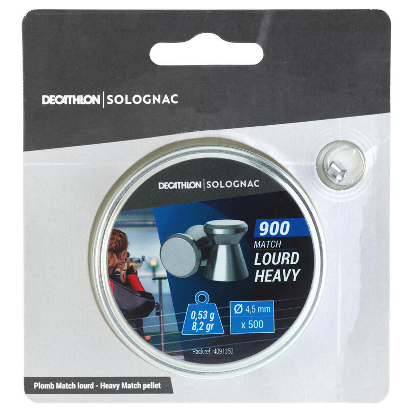 Perdigón Tiro Deportivo Solognac 900 Precisión Pesados Calibre 4,5mm x 500 u