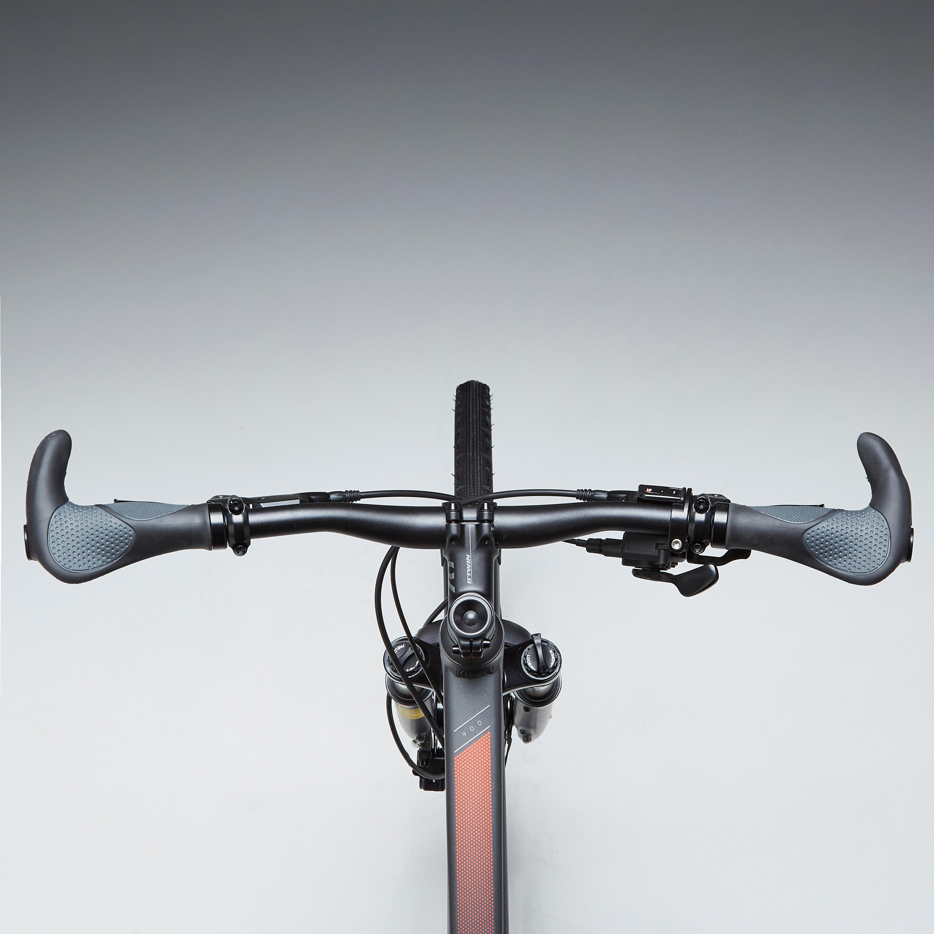 HYBRID BIKE RIVERSIDE 900 GREY ORANGE RIVERSIDE Decathlon