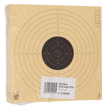 100 compressed air pistol 10 metre targets 17 x 17 cm