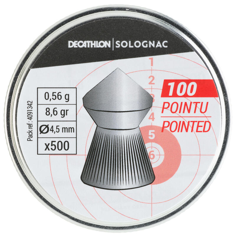 PLOMB POINTU 4,5mm X500q SOLOGNAC