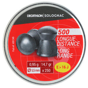Perdigónes Tiro Deportivo Solognac Calibre 5,5 Mm x 250 Unidades Larga Distancia