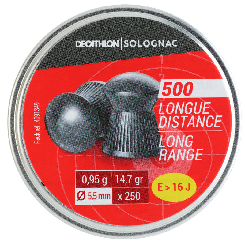 Perdigón Tiro Deportivo Solognac Calibre 5,5 Mm x 250 Unidades Larga Distancia