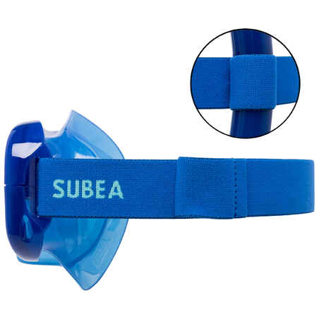 Kit Buceo Máscara + Tubo Snorkel 100 Adulto Azul