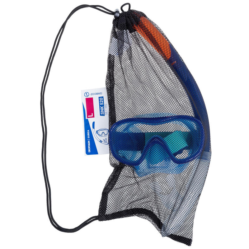 Kit Buceo Máscara + Tubo Snorkel 100 Adulto Azul