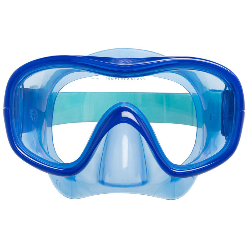 Snorkelset met duikbril en snorkel SNK 520 voor volwassenen Blauw