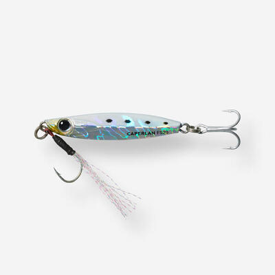 Casting jig voor vissen met kunstaas in zee biastos fast assist 20 g wit