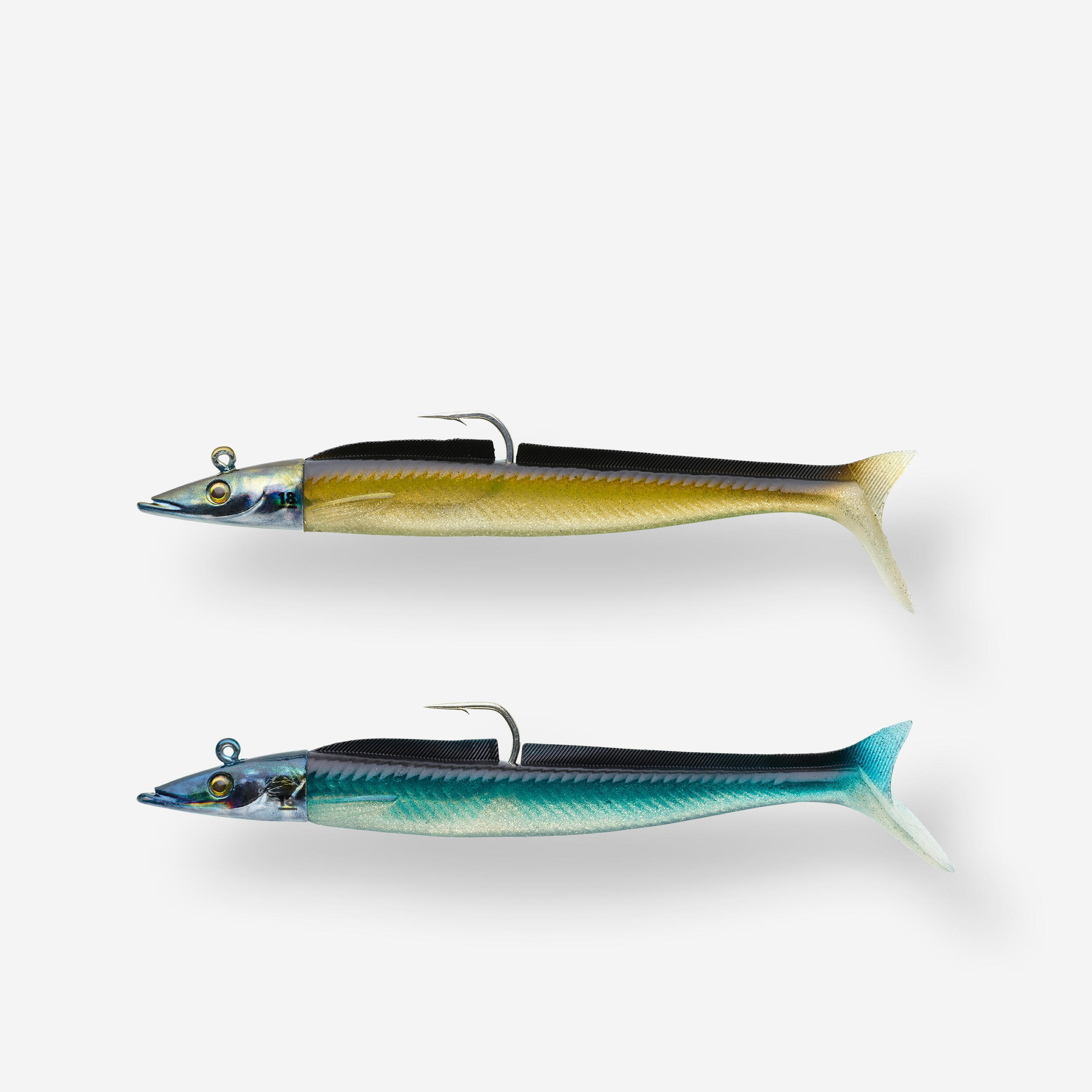 CAPERLAN Esche artificiali morbide shad EELO 150 anguilla di mare 18g ayu/blu