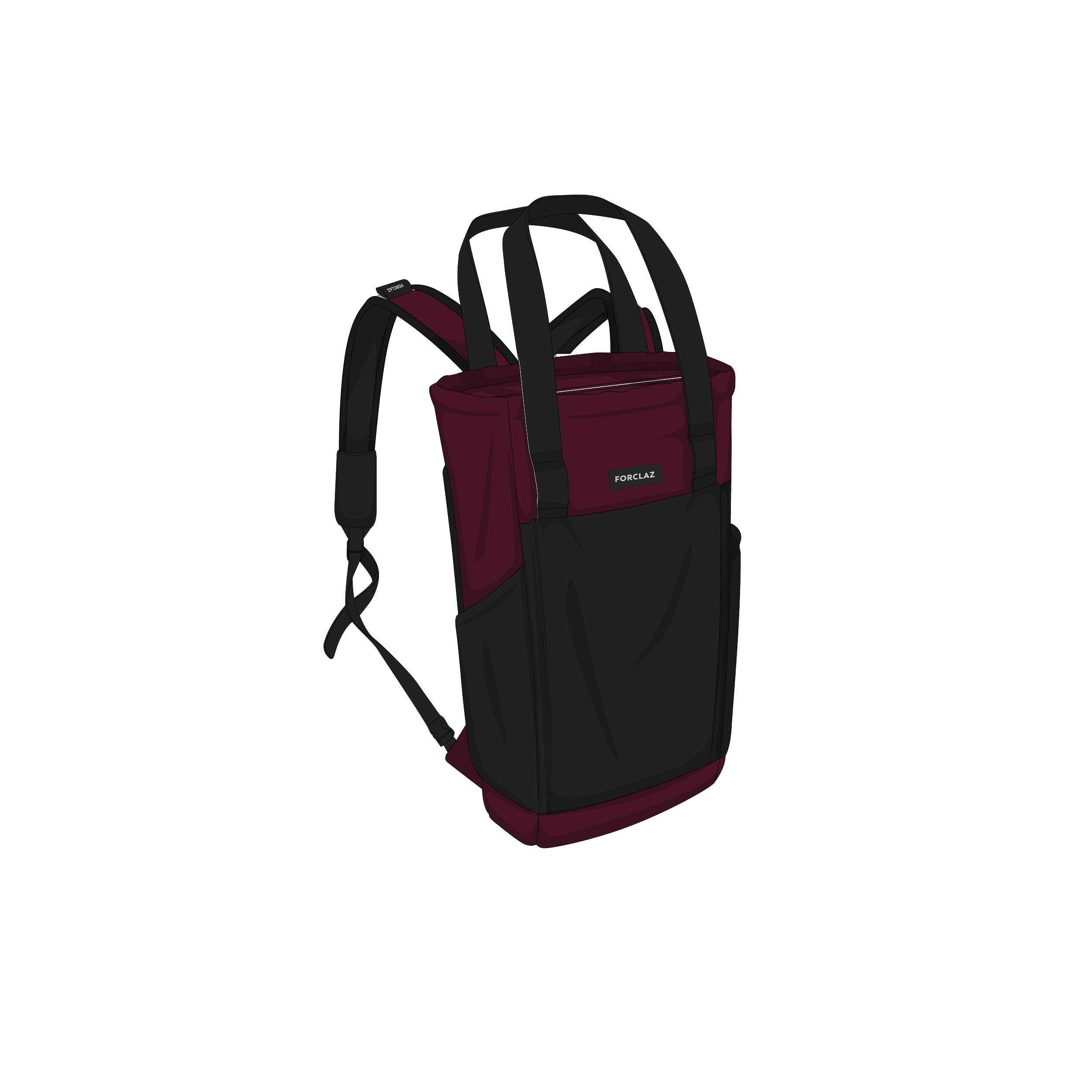 Tote bag 2en1 compact 15L, Travel violet 11/14