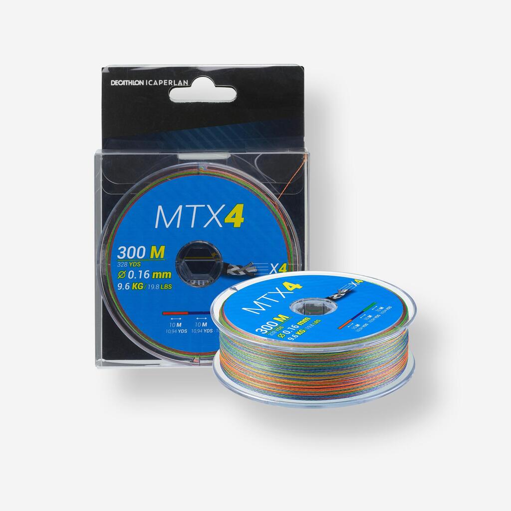 4-strand braid MTX4 MULTICOLOUR 300M Sea fishing