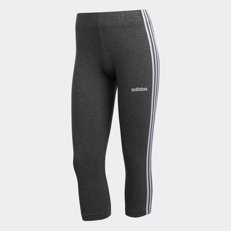 Corsaire Adidas Essential femme en coton gris