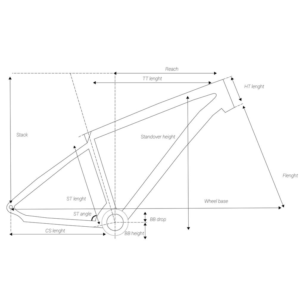 27.5-inch single chainring drivetrain mountain bike, black