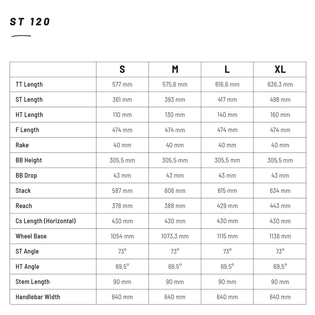 Turistinis kalnų dviratis „ST 120“, 27,5 col. ratai, pilkas, oranžinis