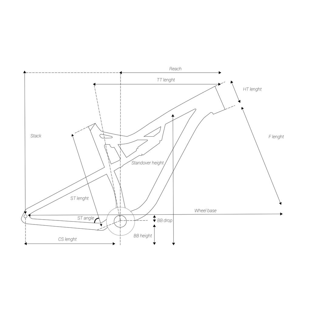 Cross Country Mountain Bike RACE 100S Aluminium Frame - Blue