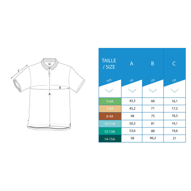Golf Poloshirt kurzarm MW500 Kinder indigoblau