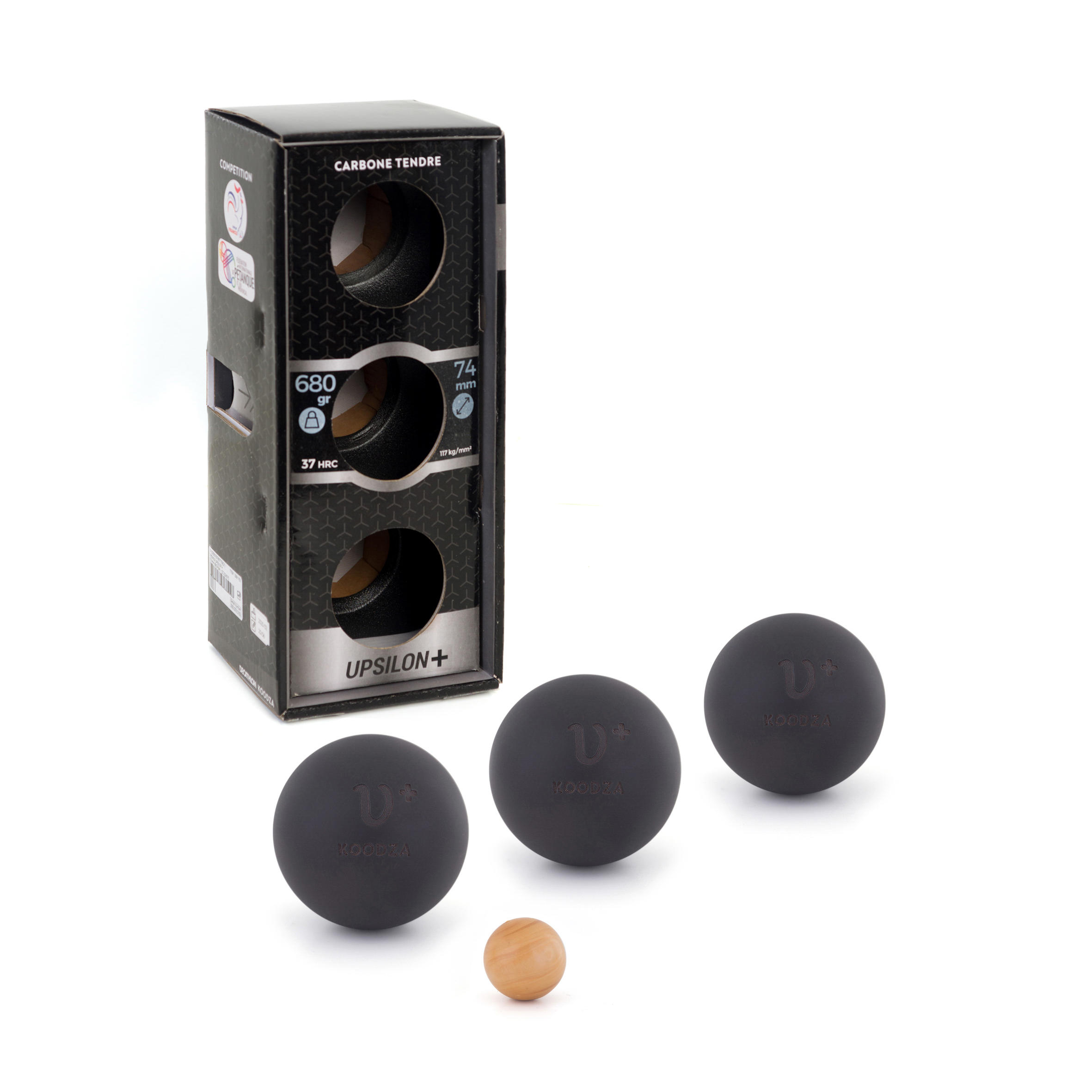 Koodza - 3 Boules De Pétanque Compétition Tendres Upsilon+ - Boule De Pétanque - Tir A L'arc Flechette Petanque Quille - - 74mm/700lisse - Decathlon